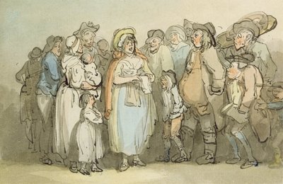 Study of Captives in a Prison or Lazaretto with a Robed Figure in Their Midst by George Romney